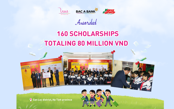 Scholarships worth 80 million VND awarded to students in Can Loc district, Ha Tinh province